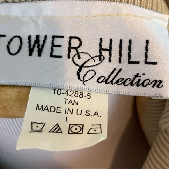 Tower Hill Collection tan ribbed cowl neck top - Picture 6 of 7